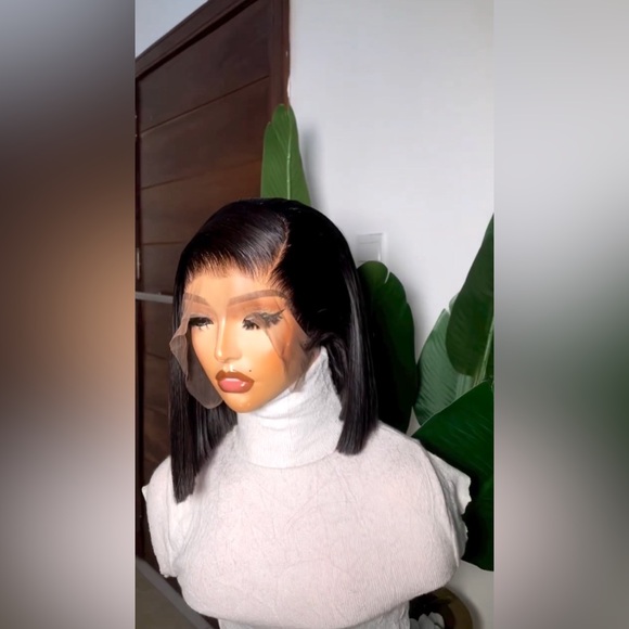 Luxury superior bone straight bob frontal unit